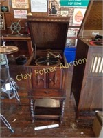 Antique Phonograph Player & Records