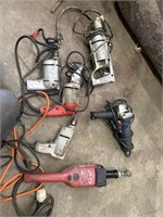 Electric drills, grinder, and cutters