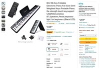 O3551  BX2 88-Key Foldable Electronic Piano Black
