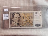 20-5-1957 Belgium 100 Francs F