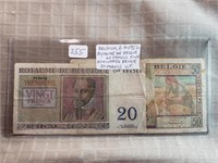 3-4-1956 Belgium Royaume De Belgique 20& 50 Francs