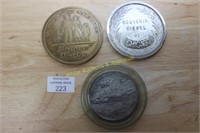 3 Large Coins / Medallions
