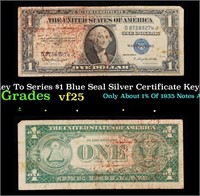 1935H Key To Series $1 Blue Seal Silver Certificat