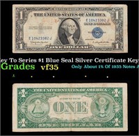 1935H Key To Series $1 Blue Seal Silver Certificat