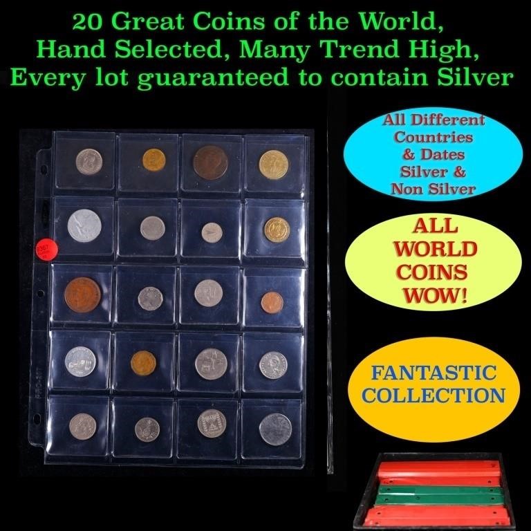 20 Great Coins of the World, hand selected, many t