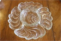 Vintage Glass Chip and Dip Set