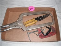 Tin Snips, Large Clamp & C Clamps