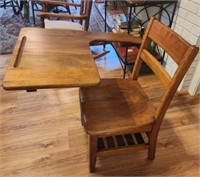 Vintage solid wood Student chair desk
