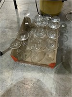 lot of glass stemware