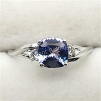 14K White Gold Tanzanite Diamond Ring $2800