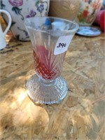 cut glass candle holder