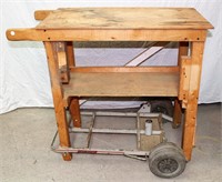 Hand crafted cart 36 X 17.5 X 31"H