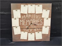 MAKING MEMORIES BY THE HOUR WALL CLOCK