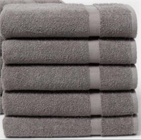 NEW Lot of 5- Room Essentials Grey Towels