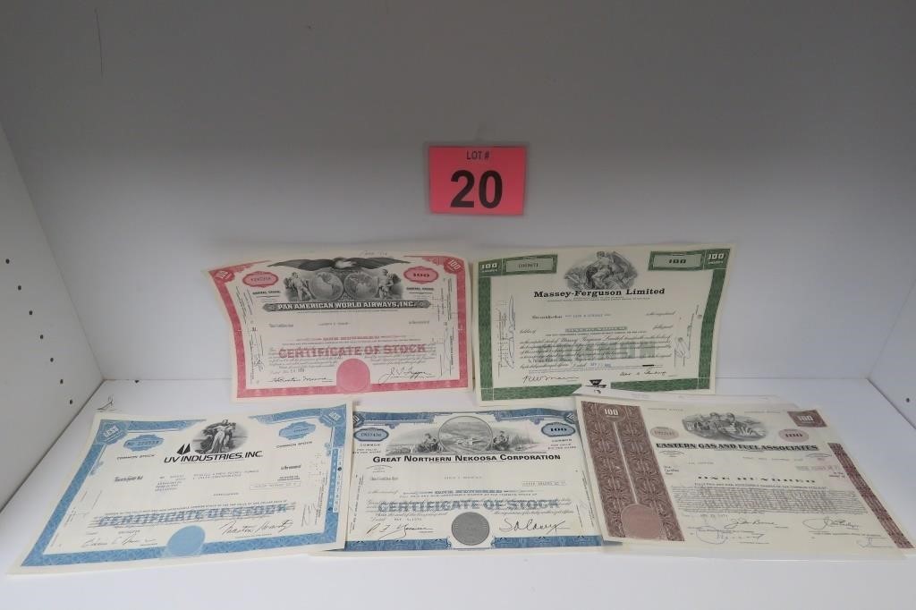Vintage Stock Certificates - Redeemed