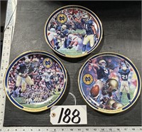 3 Notre Dame Bradford Exchange Collectible Plates