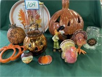Fall/Pumpkin Items: Witch Figure, Clown, Turkeys,
