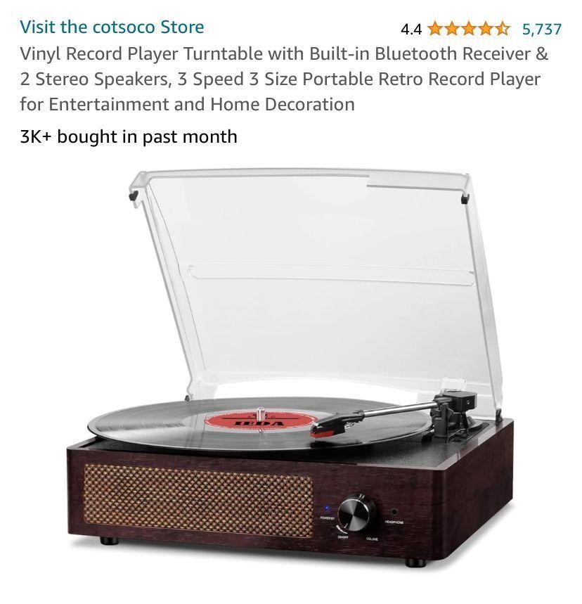 Vinyl Record Player Turntable