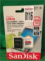 SANDISK MICRO SD CARD 64GB