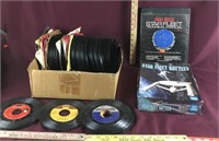 Lot Of Vintage Vinyl Records And Star Trek Game
