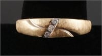 14K Diamond Men's Ring 5.6 Grams