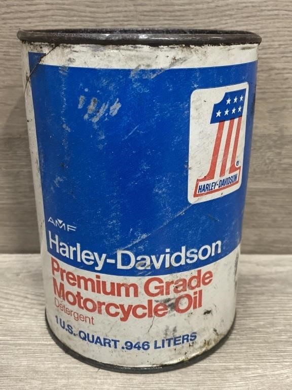 1970s AMF Harley Davison Oil Can