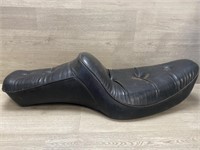 Vtg Leather Motorcycle Seat