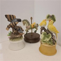 Vintage Porcelain Musical Bird Sculptures & more