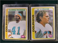 1978 Topps Miami Dolphins Football Cards