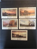 5 x 1912 INGERSOLL, ONT Calendar Postcards