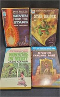 4 Science Fiction Paper Back Books 50's & 60's
