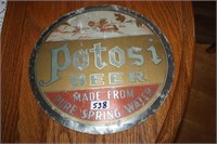 Potosi Beer Round Metal Sign(Chimney Cover) - Made