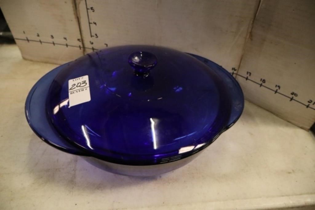 BLUE SERVING BOWL