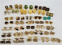 Men's Vintage Large Lot Of Cufflinks