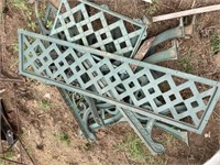 Metal yard bench parts