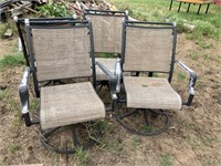 Four patio chairs