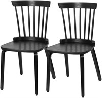 Solid Wood Dining Chairs Set of 2  Farmhouse Winds