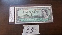1954 Canada One Dollar bill