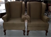 Pair Wing Back / Draft Chairs