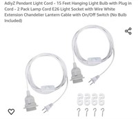 MSRP $18 2 Plug in Pendant Lights