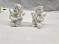 Two Tiny Cherub Figurines