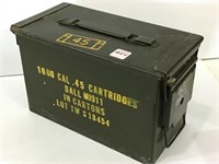 Metal 45 Cartridge Ammo Box-