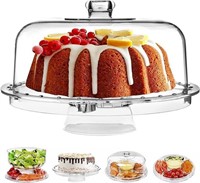 HBlife Acrylic Cake Stand with Dome Cover