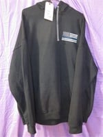 Thin Blue Line Police Support Pull Over Hoodie 3XL