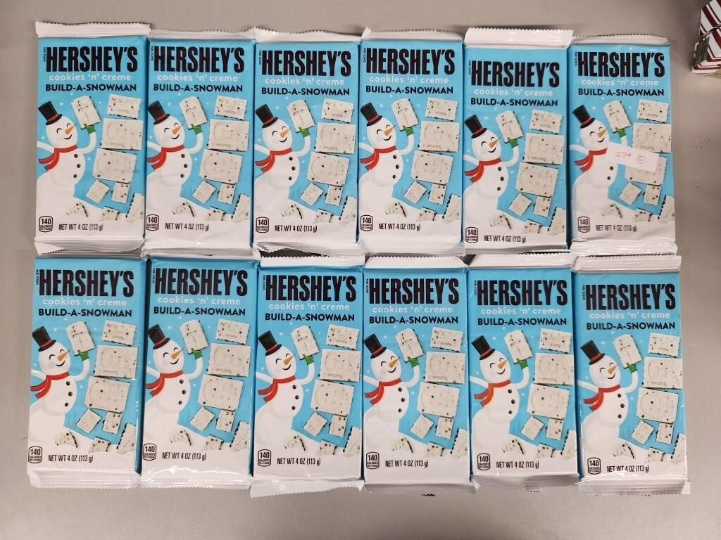(12) Hershey Bars- Cookie N' Creme