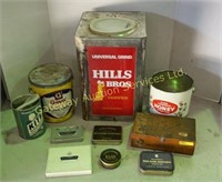 Vintage Metal Cans: Hills Bros Coffee, Pure…