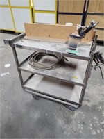 Metal Rolling Cart with Contents