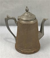 rustic metal coffee pot
