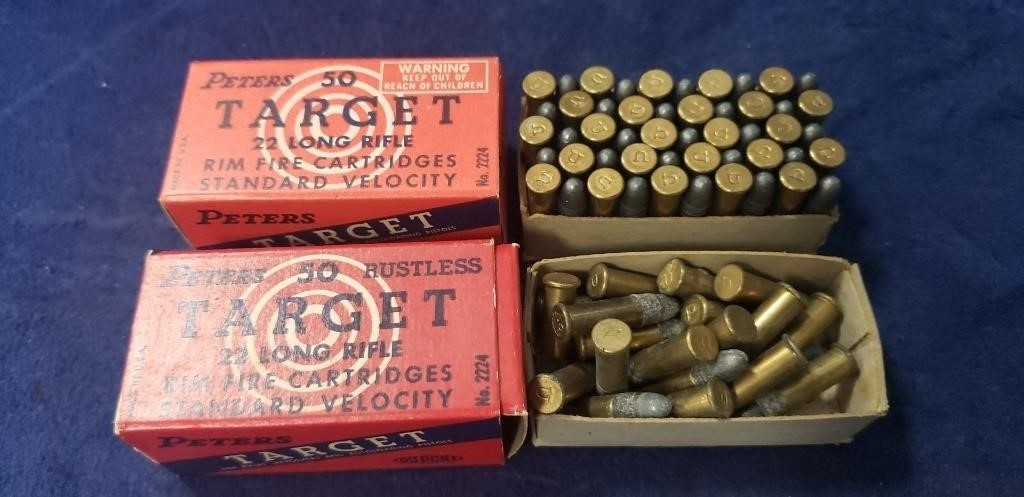 (2) Vintage Boxes Of 22LR Ammo (Count Unverified)