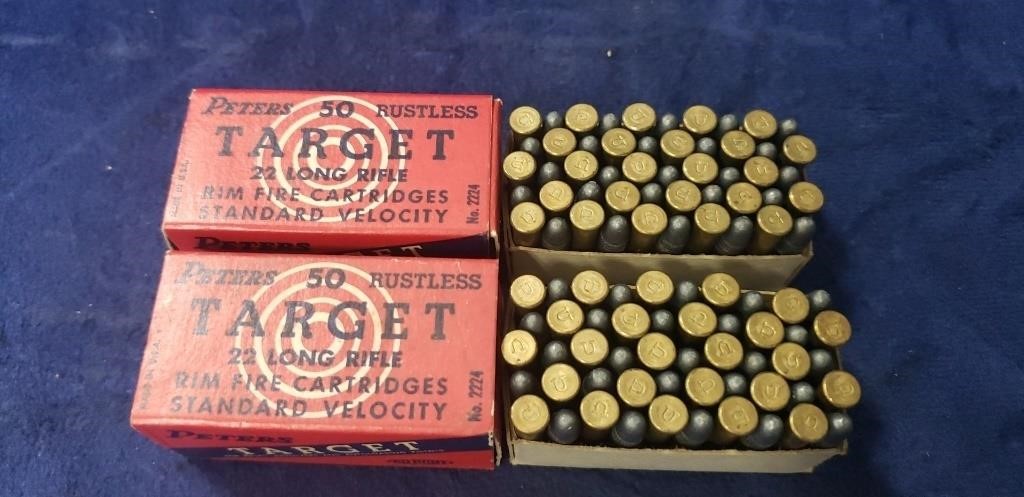 (2) Vintage Boxes Of 22LR Ammo (Count Unverified)